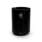 DAD vintage label typography Mug | Black 15oz ceramic