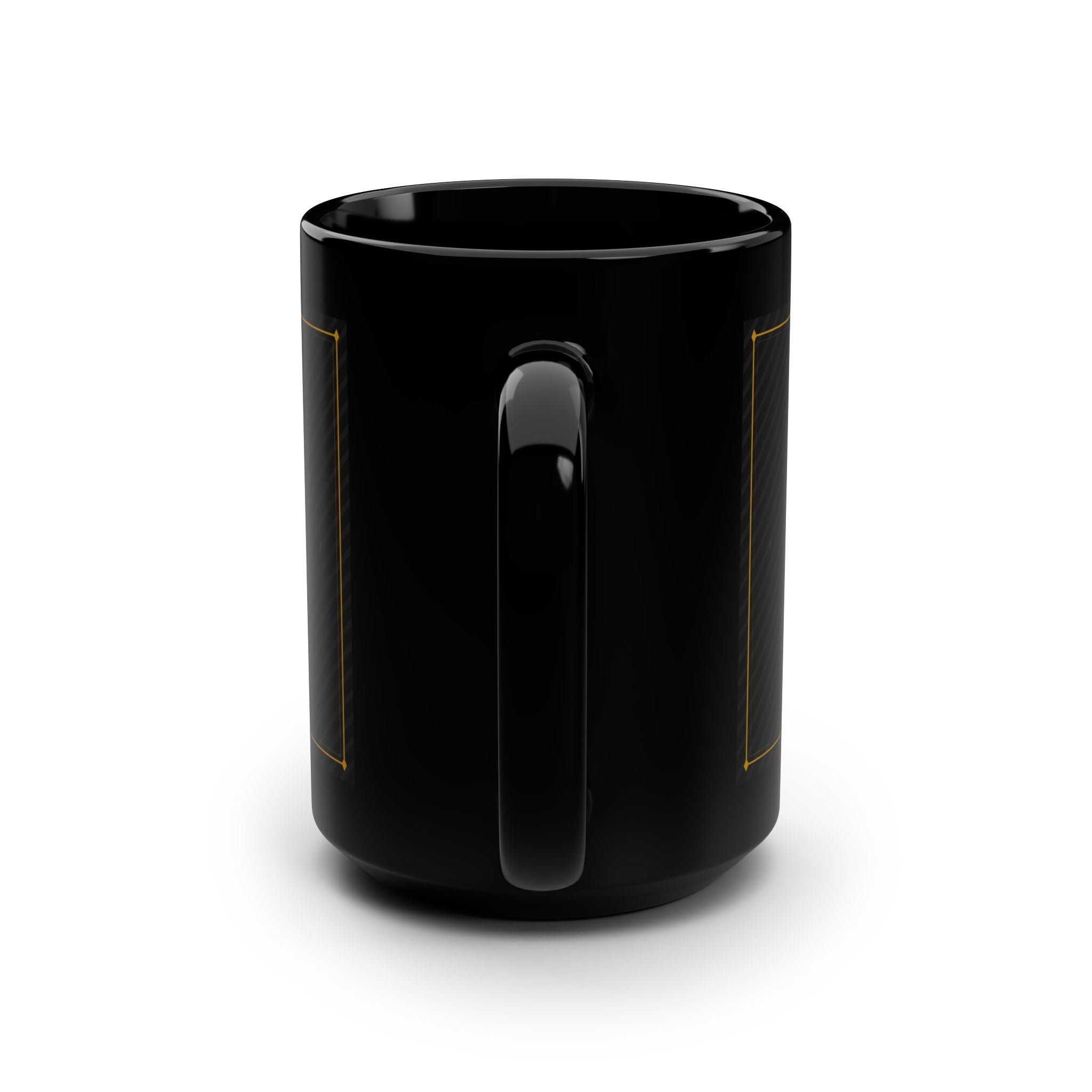 DAD vintage label typography Mug | Black 15oz ceramic