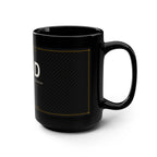 DAD vintage label typography Mug | Black 15oz ceramic