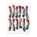 Crushed Cigarette Filter Pattern Canvas Stretched | 1.5"