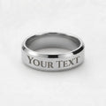 Engraved message men's ring
