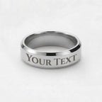 Engraved message men's ring