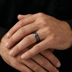 Engraved message men's ring