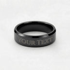 Engraved message men's ring