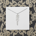 Personalized flower birth month and name necklace
