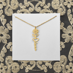Personalized flower birth month and name necklace