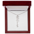 Personalized flower birth month and name necklace