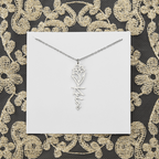 Personalized flower birth month and name necklace